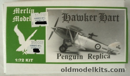 Merlin Models 1/72 Hawker Hart Frog Penguin Replica plastic model kit